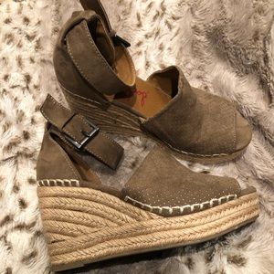 Jelly pop espadrille wedge